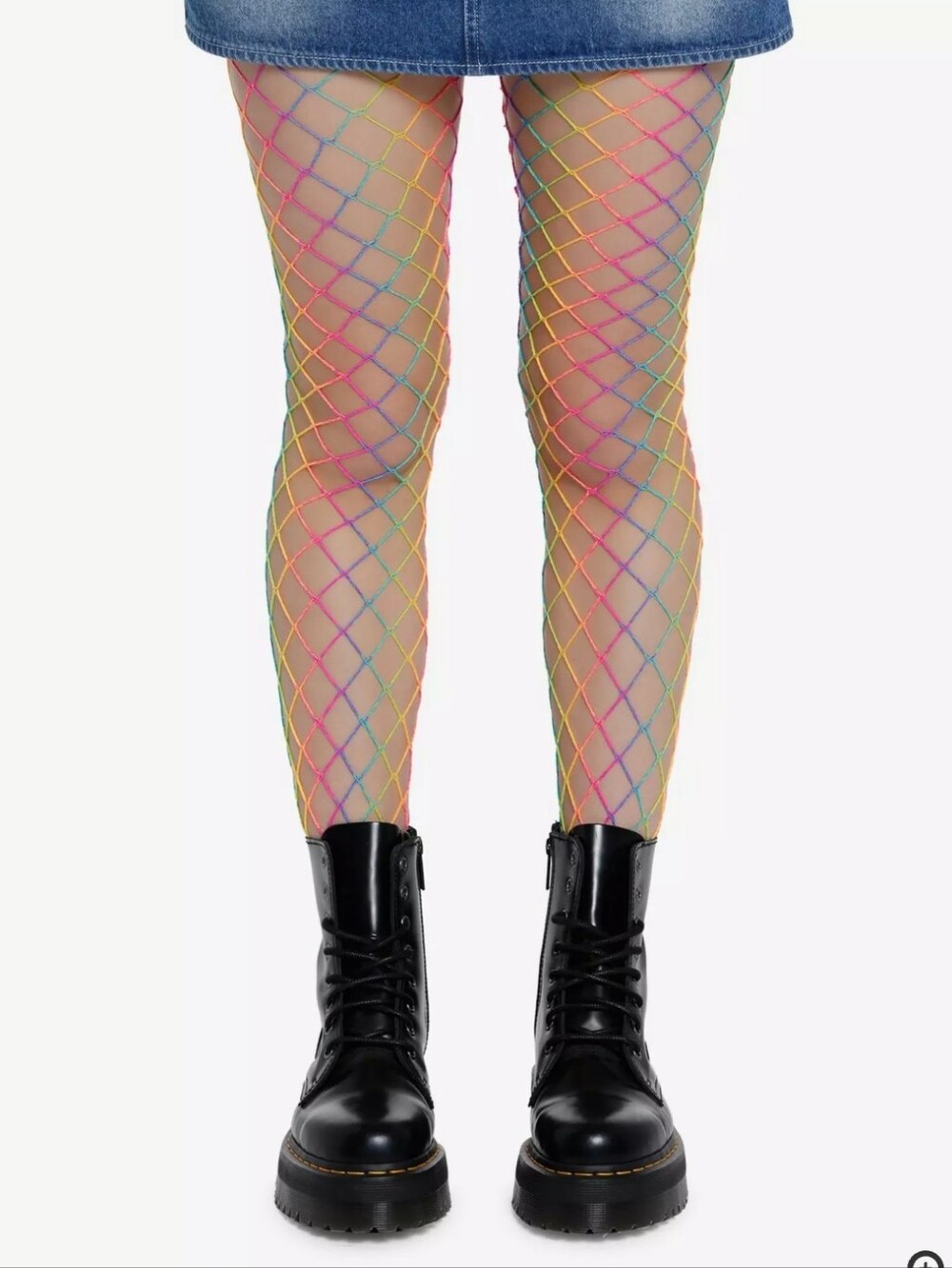 Rainbow Fishnet Tights